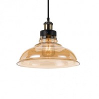 Telbix-Hertel Pendant Light - Black/Amber PE20 /PE30